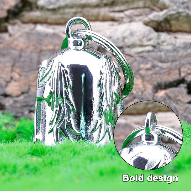 CYZBTBl Motorcycle for Bells - Motorcycle Angel Bell for Men Women,Bell Biker Accessory,Guard Riding Safety (Cross Black) - Image 5